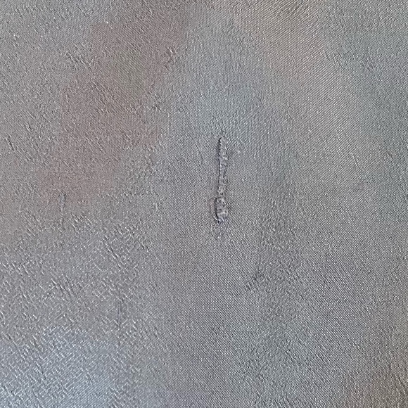 Eileen Fisher Blue Silk Mandarin Collar Tunic Blouse L - Picture 8 of 10